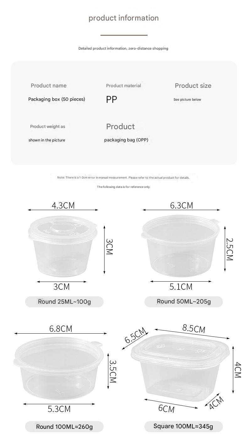 Clear disposable sauce container 100ml