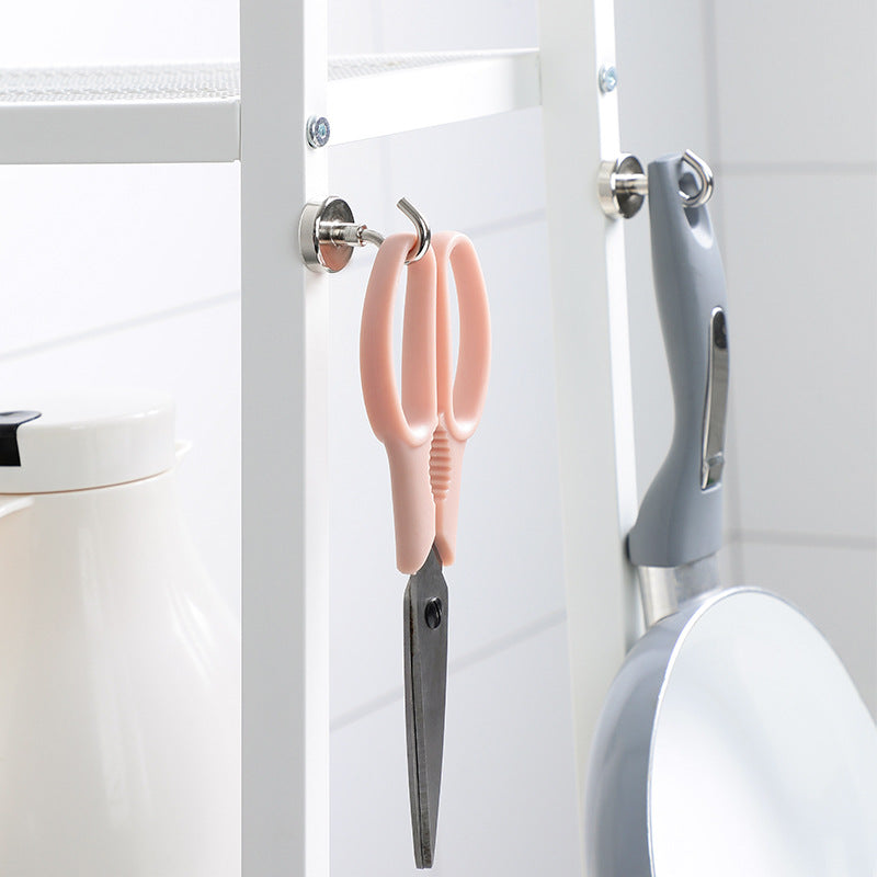 Iron magnetic hooks on refrigerator
