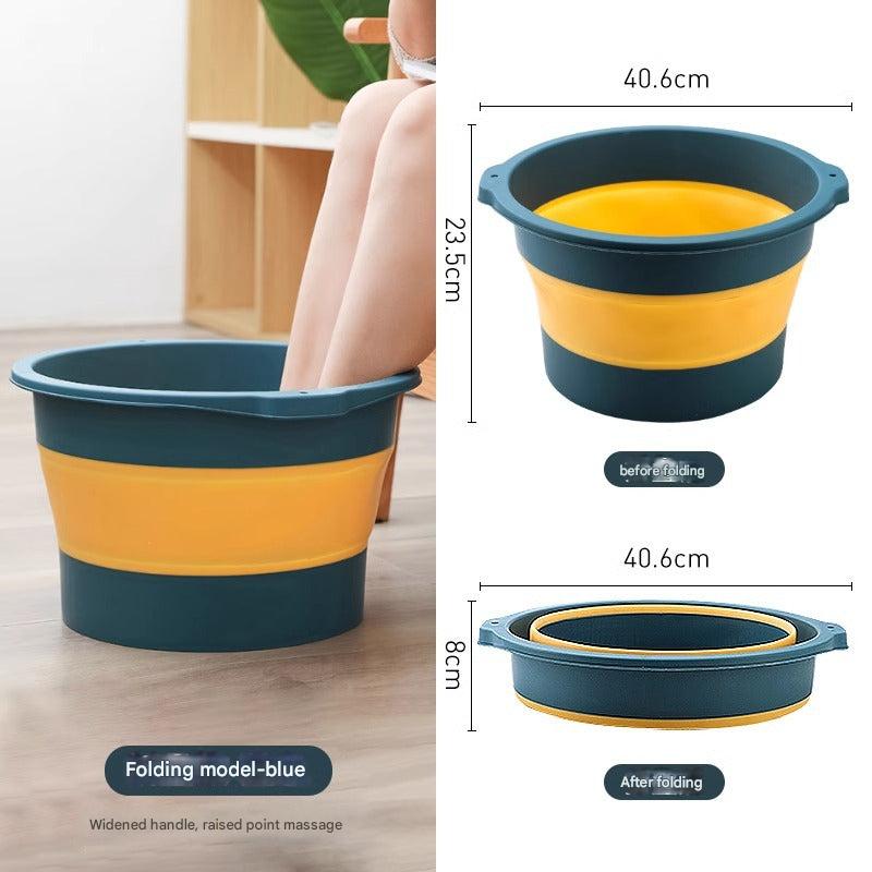 Foot soaking bucket with bath salts