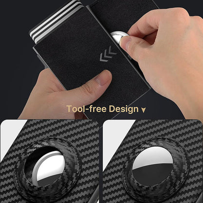 Compact men's wallet in oil wax black