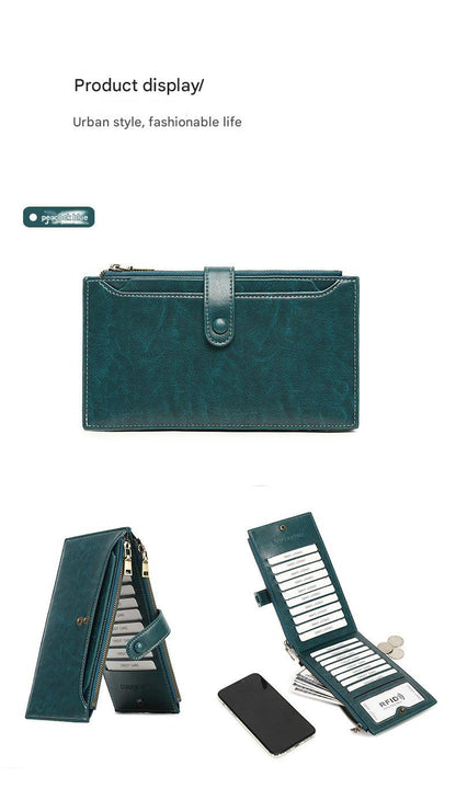 Elegant wallet color options displaying peacock blue - image 6