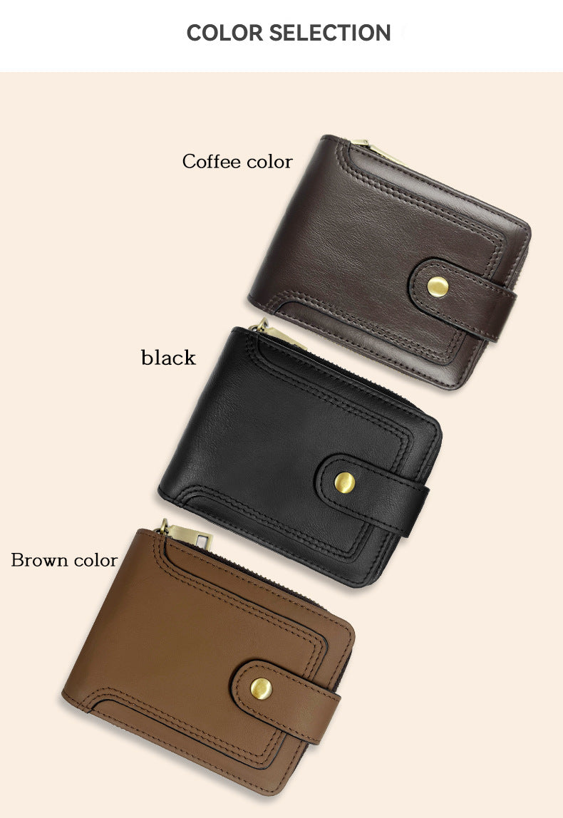 Stylish leather wallet in different colors
