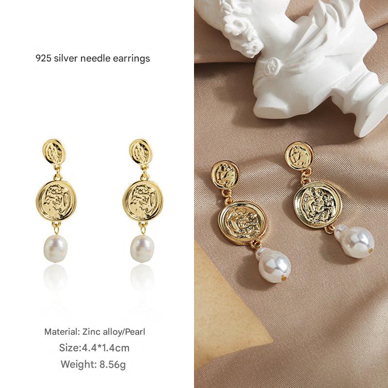 Lightweight Alloy Pearl Earrings