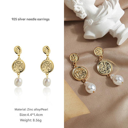 Lightweight Alloy Pearl Earrings