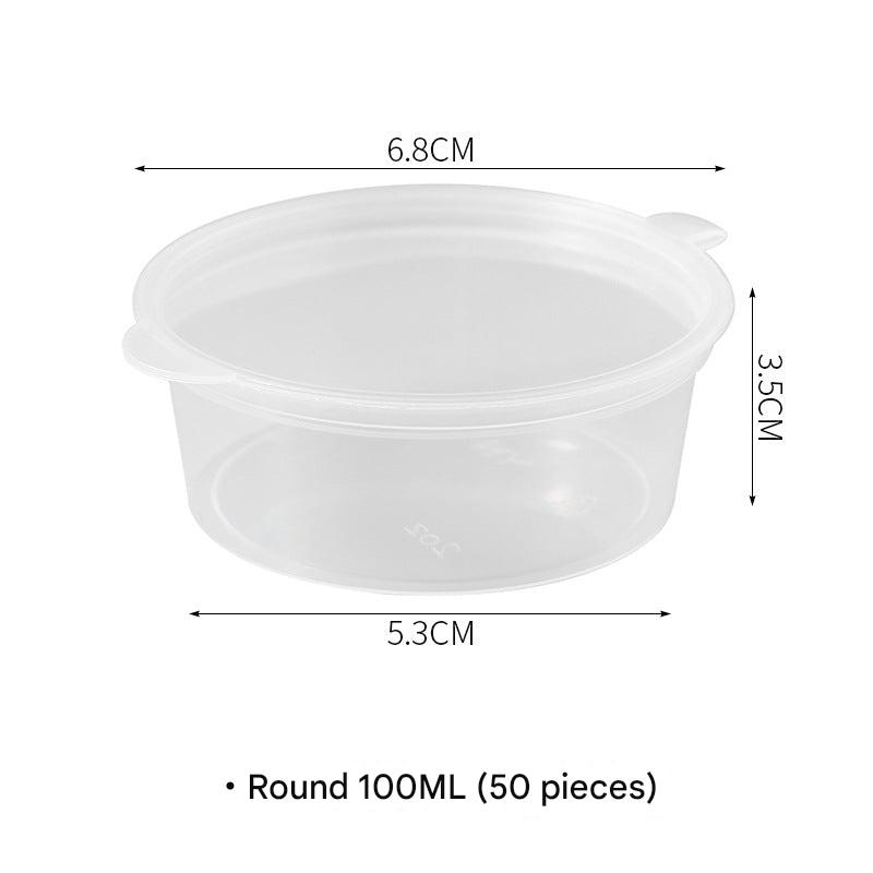 Clear disposable sauce container 25ml