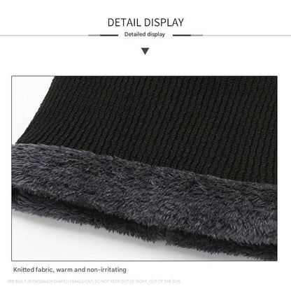 Men's winter fleece knit cap cycling