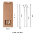 Paper Box Set - [4 Straws + 1 Cleaning Brush] (Pack of 2)