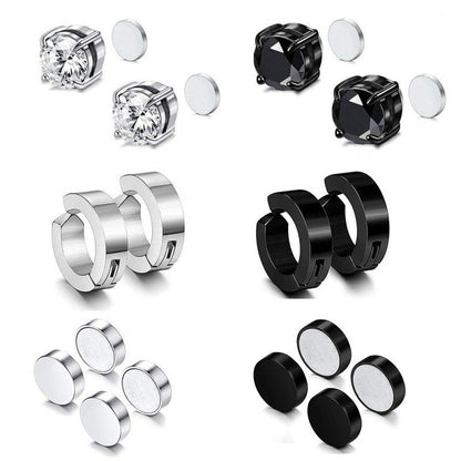 Titanium Steel Cross Zirconia Earring Image 2
