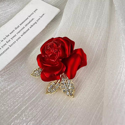 Unique Gift Idea Red Rose Brooch Image 6