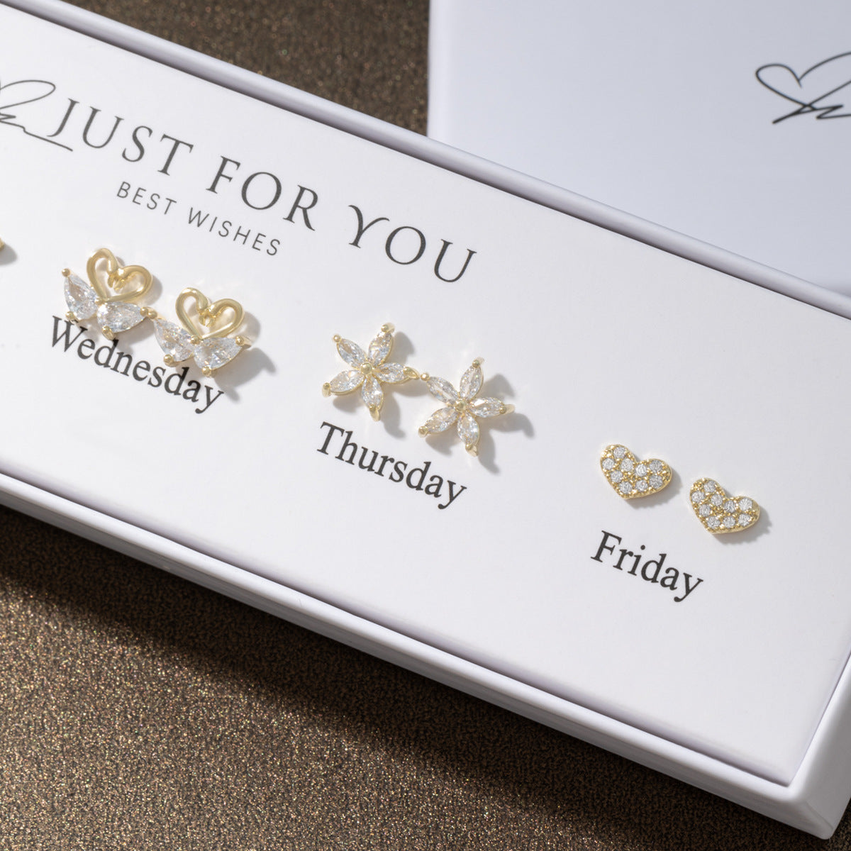 Heart-Shaped Earring Set