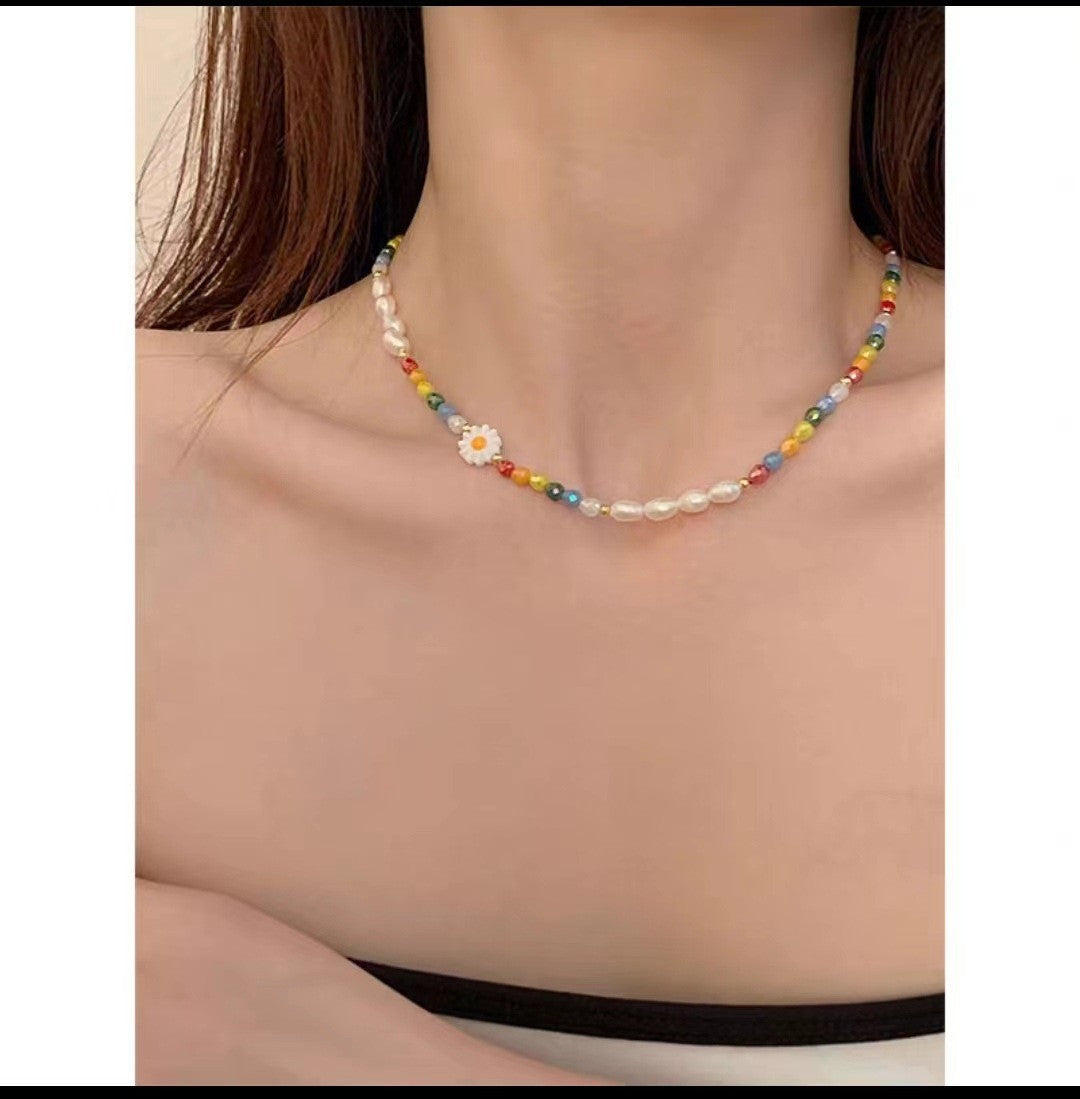 Chic Women's Silver Pearl Necklace Image 9