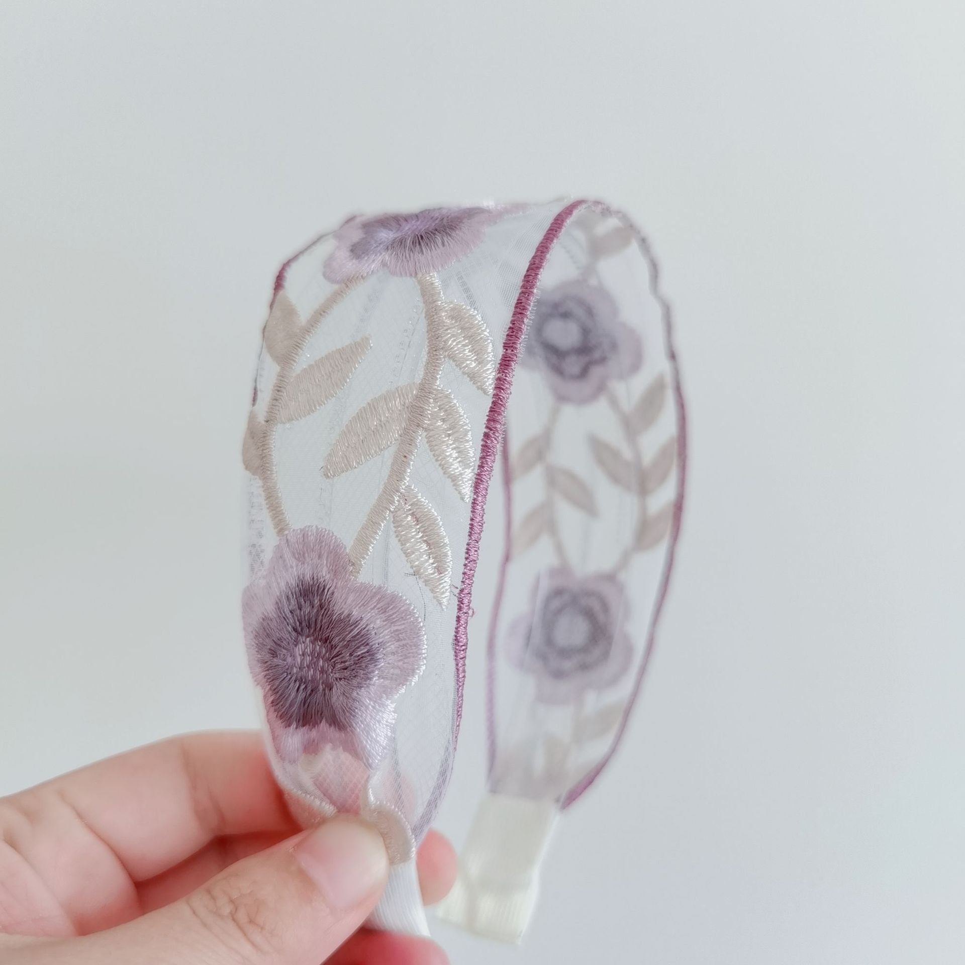 pink flower headband for young women