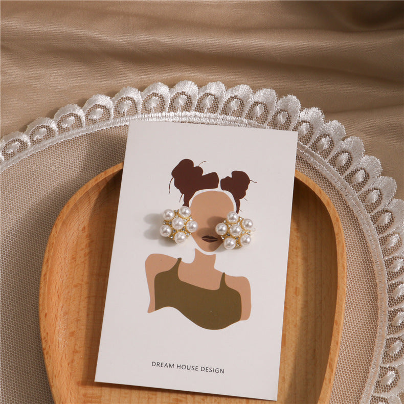 Lightweight Alloy Pearl Earrings