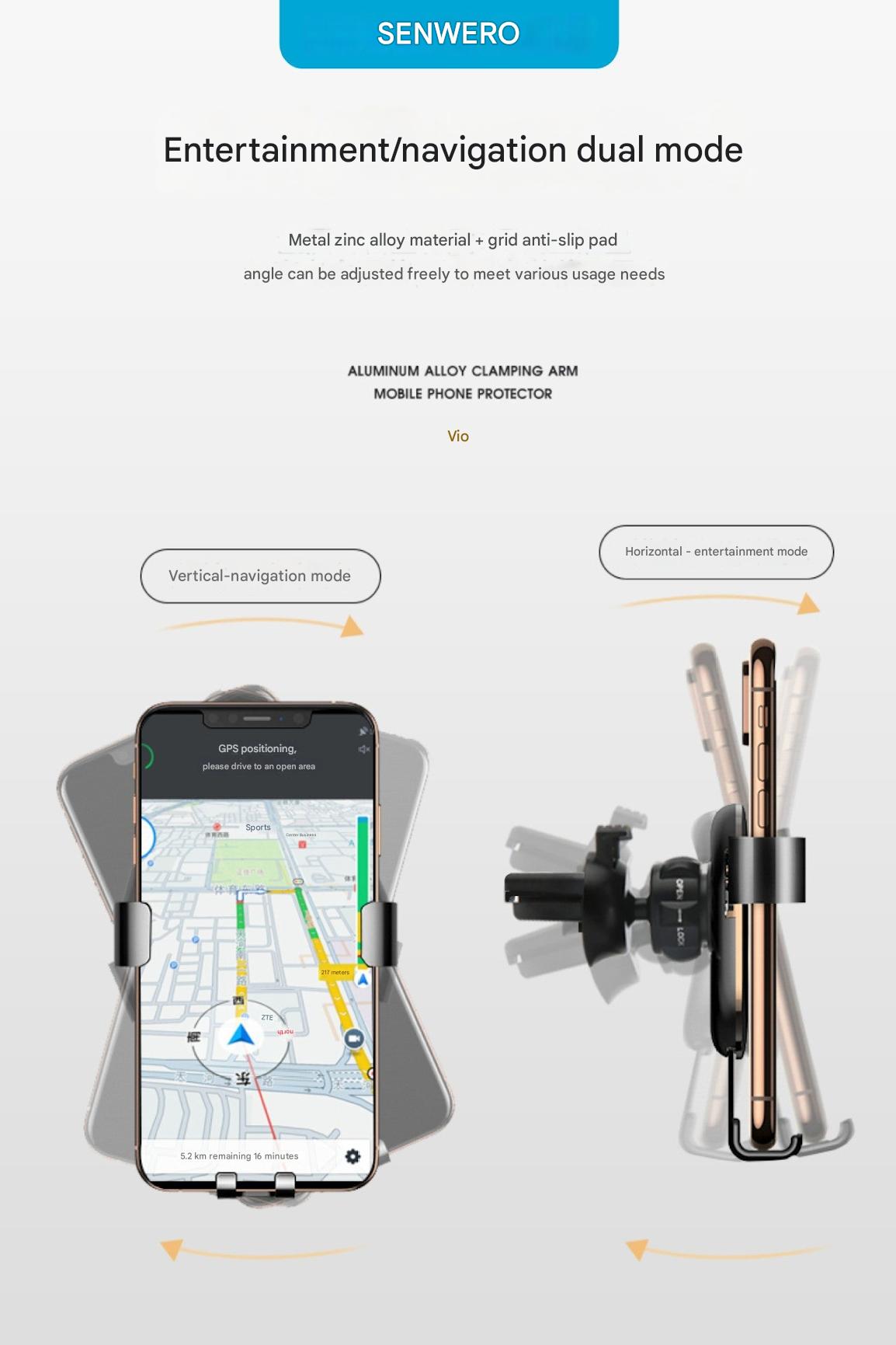 Different color options for car phone holder