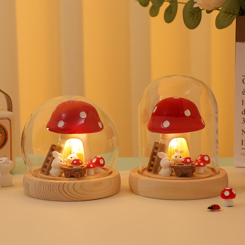 Mushroom rabbit night light image 1