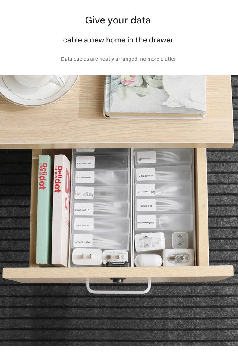 Stackable drawer storage for tech accessories
