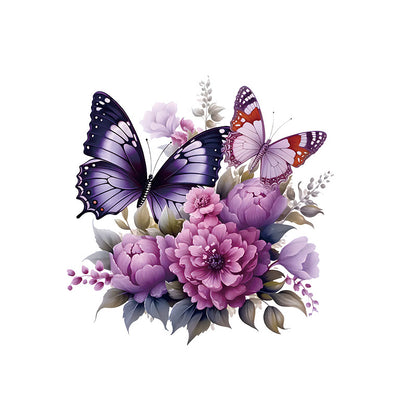 Butterfly toilet sticker design 3