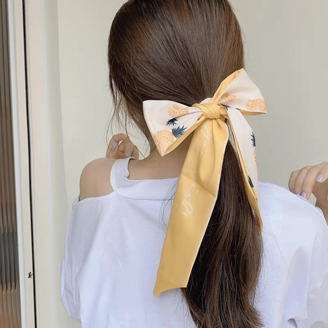 Vintage floral hair scarf headband
