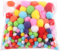 Mixed Color Pom Poms 200pcs (Pack of 1)