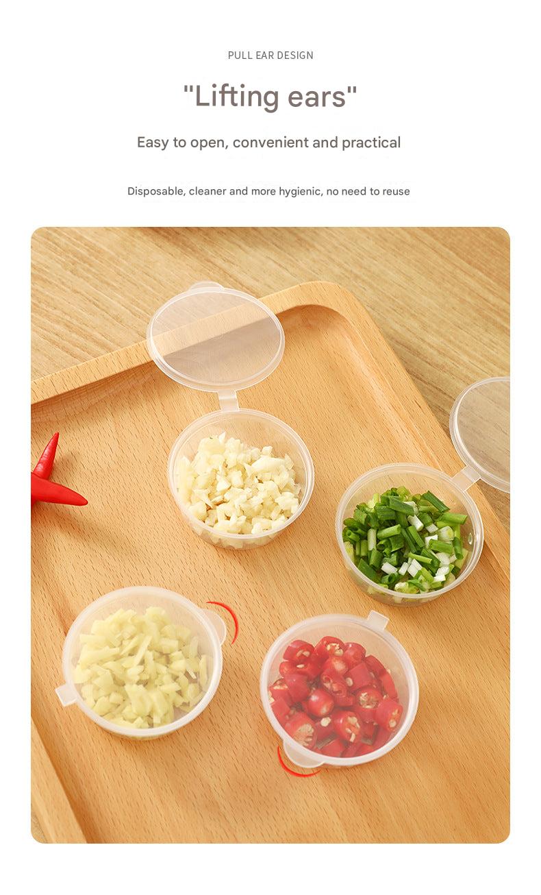 Disposable sauce containers with lids