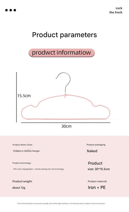 Eco-friendly plastic hangers for nursery organization