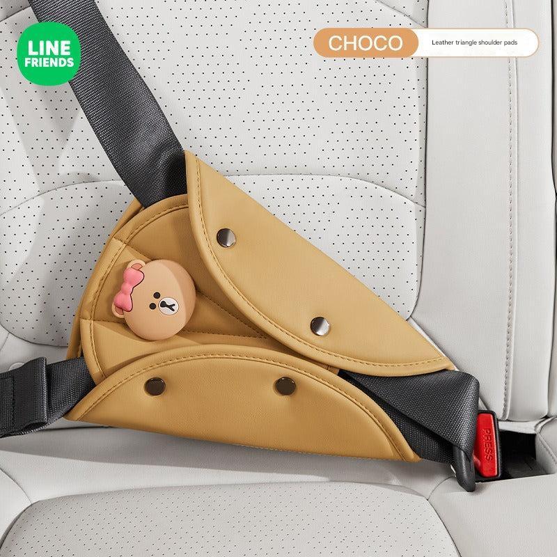 Adjustable child safety belt cover in car