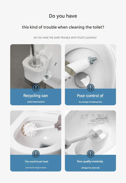 Disposable toilet brush with lemon sponge