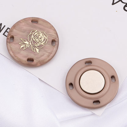 Detachable magnetic closure button