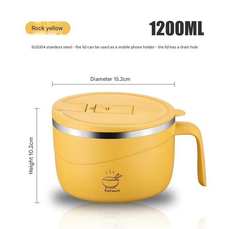 Compact storage stainless steel meal bowl