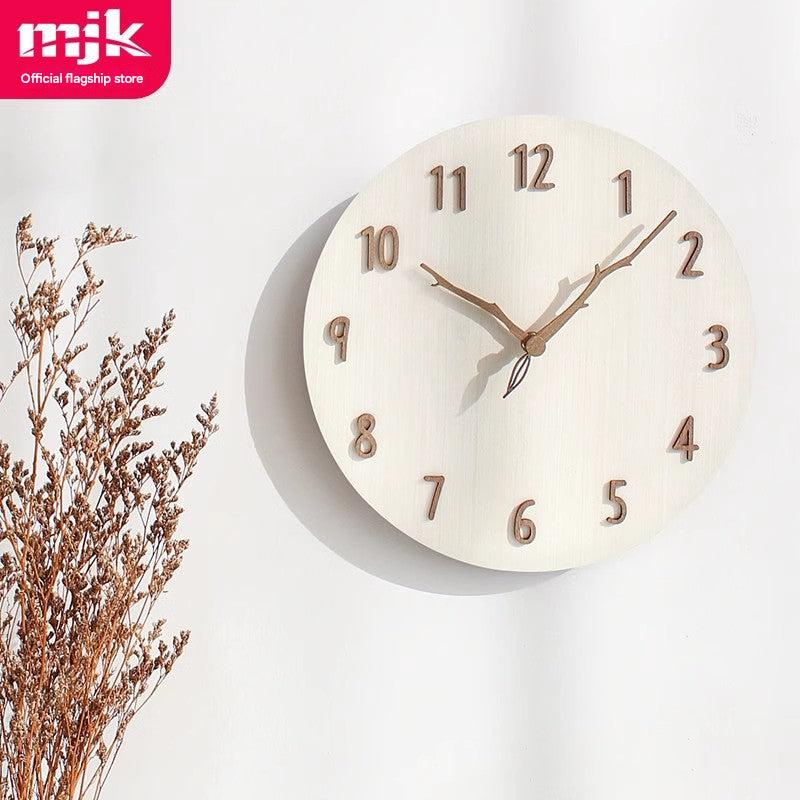 Modern Nordic silent wooden wall clock image