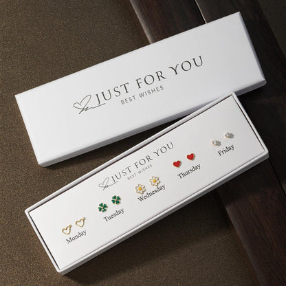 Heart-Shaped Earring Set