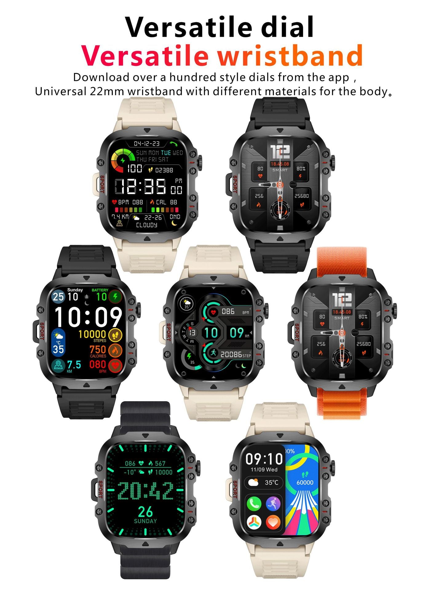 Stylish waterproof smartwatch