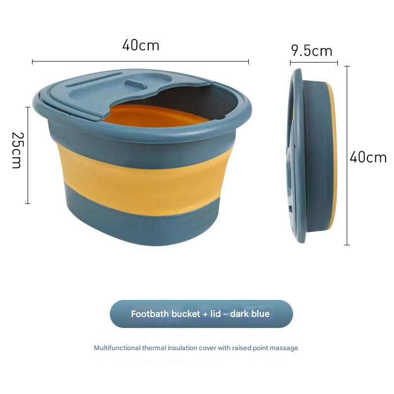 Folding foot soaking bucket in pink color