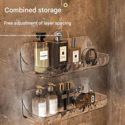 Acrylic bathroom organizer wall-mounted image 1