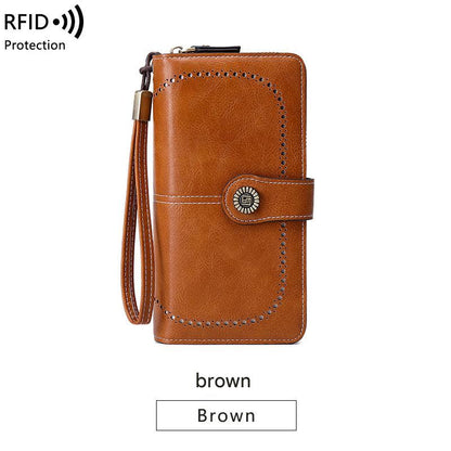 stylish pink RFID wallet