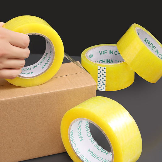 Transparent packing tape roll
