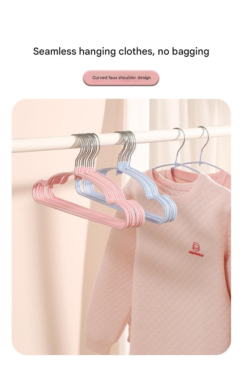 Premium children's non-slip hangers holding baby clothes