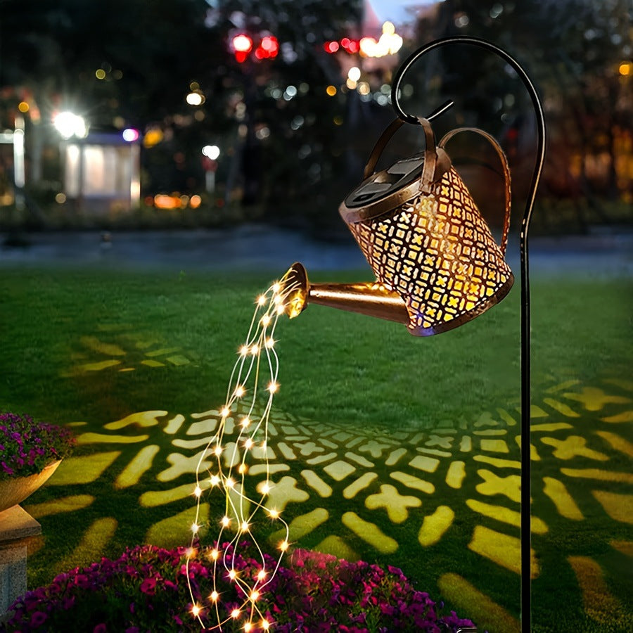 Outdoor decorative lantern at night