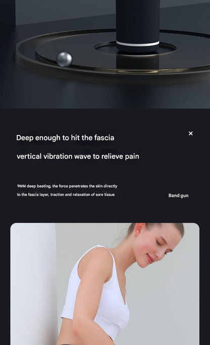 Image of the Portable Electric Massage Gun in Dark Night Black