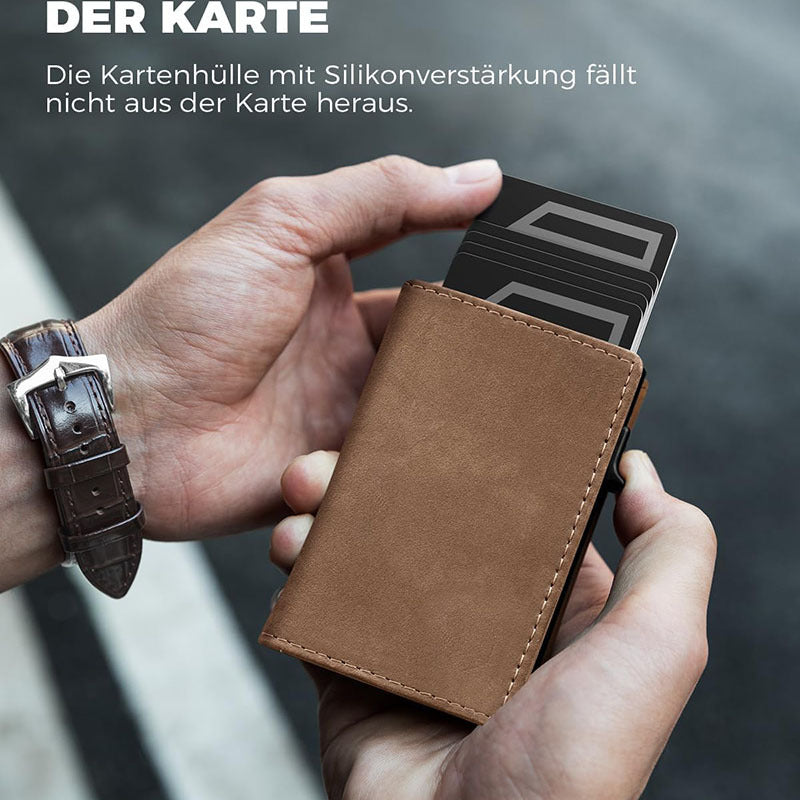 Elegant brown leather wallet for men