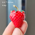 XZ0228-3 Glazed Strawberry Fully Ripe - Brooch