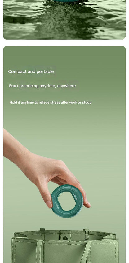 Silicone grip strengthener in fitness setting