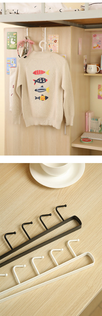Wall-mounted coat rack with bags and hats