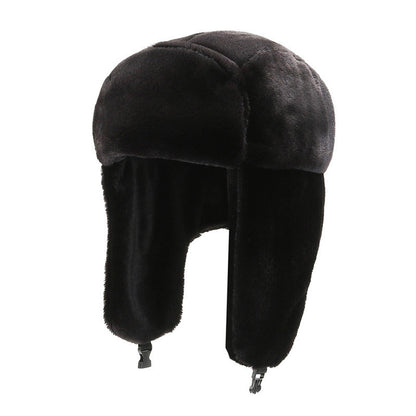 Winter earflap hat in khaki