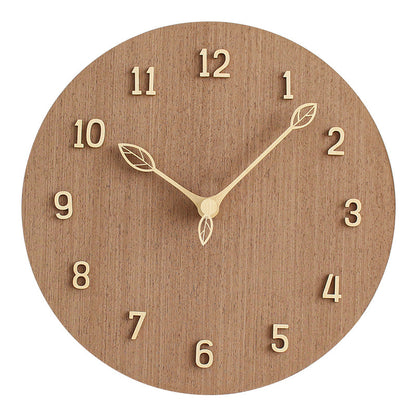 Quality wood wall clock on display