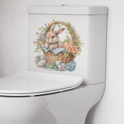 Easter Bunny toilet decal featuring cute design