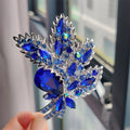 XZ0058-2 Floral Brooch - Blue