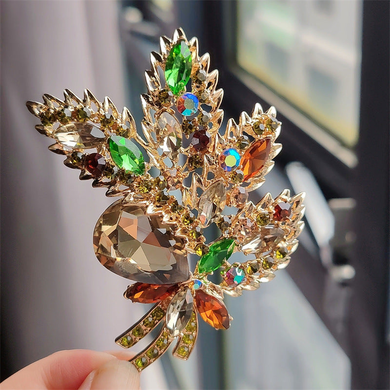 purple flower brooch accessory