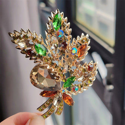 purple flower brooch accessory