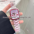 38/40/41mm resin strap-Glacier transparent mermaid pink (Pack of 1)